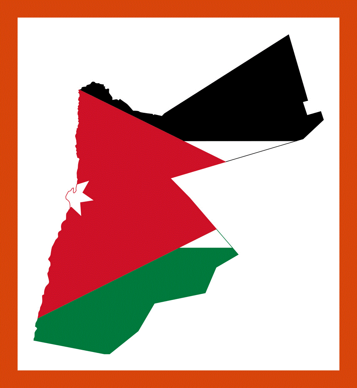 Flag map of Jordan