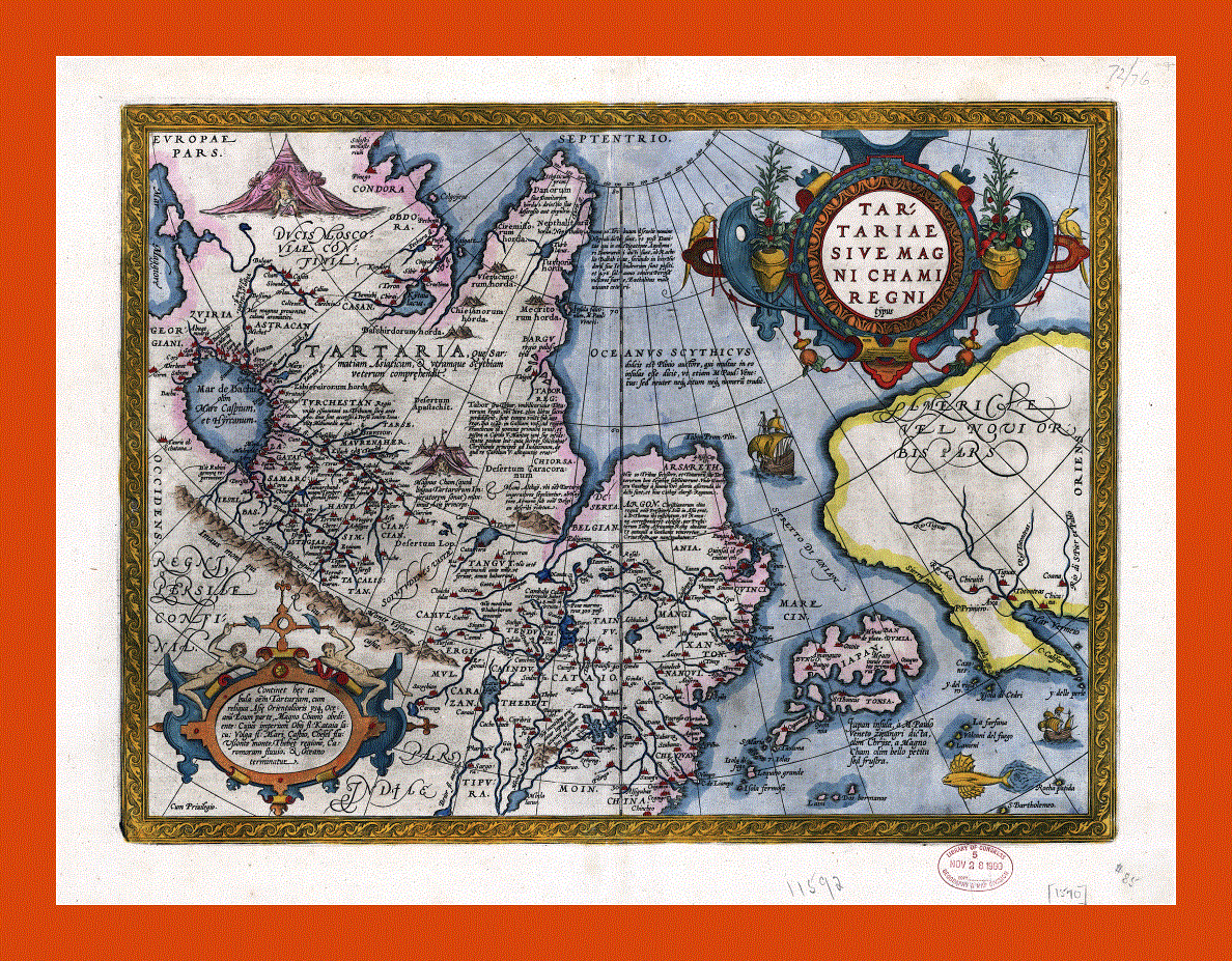 Antique map of Northern Asia - 1603