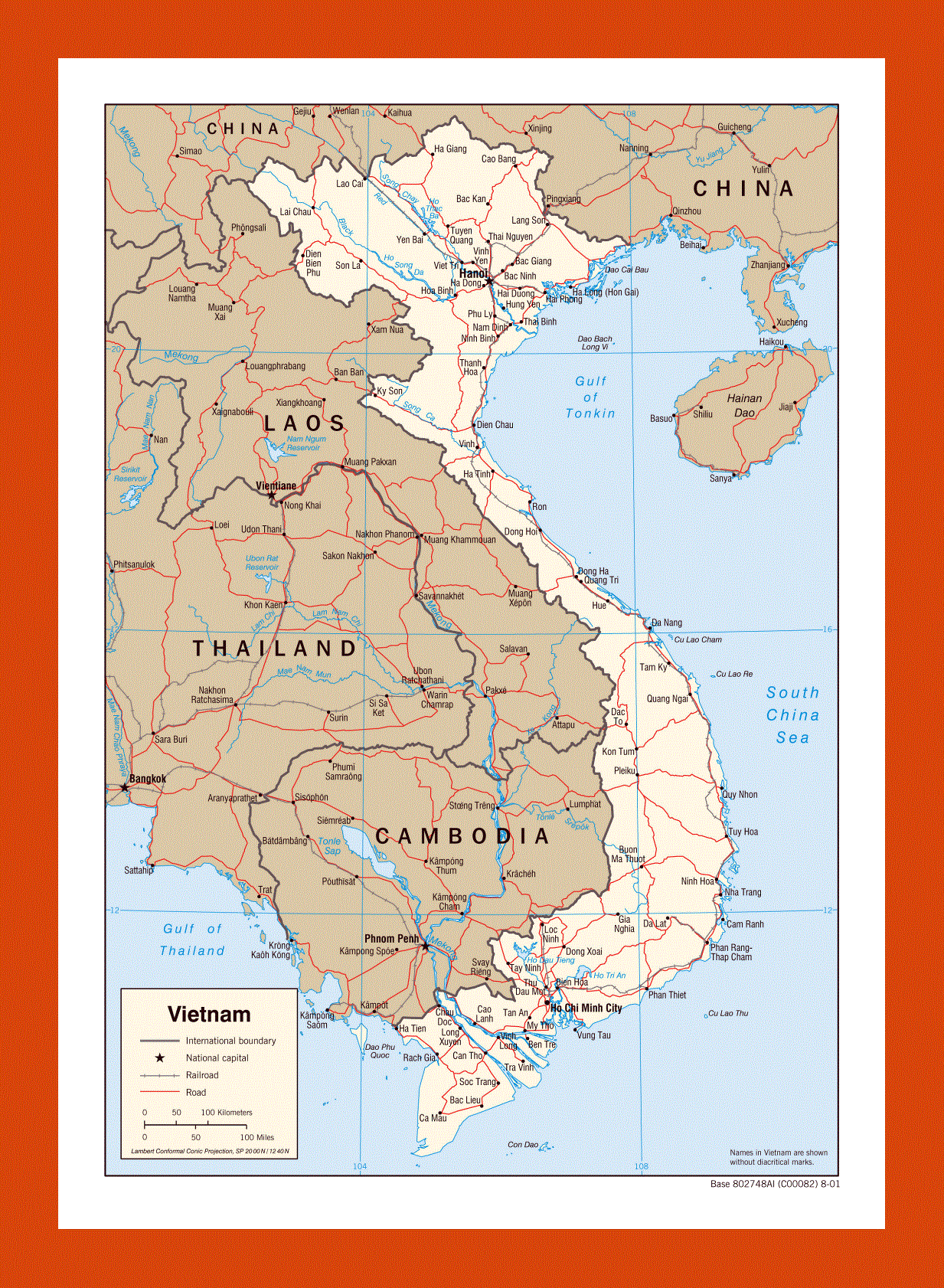 Political map of Vietnam- 2001