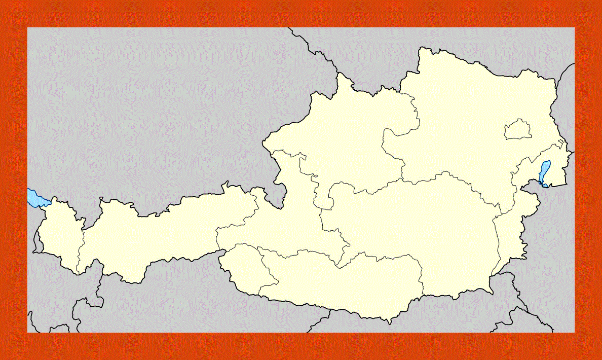 Contour map of Austria