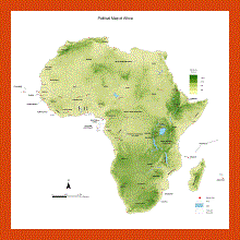 Physical and political map of Africa | Maps of Africa | GIF map | Maps ...