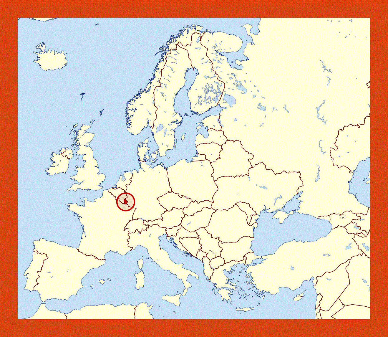 Luxemburg Kaart Europa En - Vogels