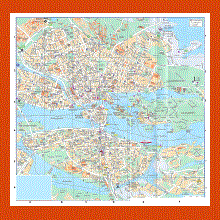 Road and tourist map of Stockholm city center | Maps of Stockholm ...