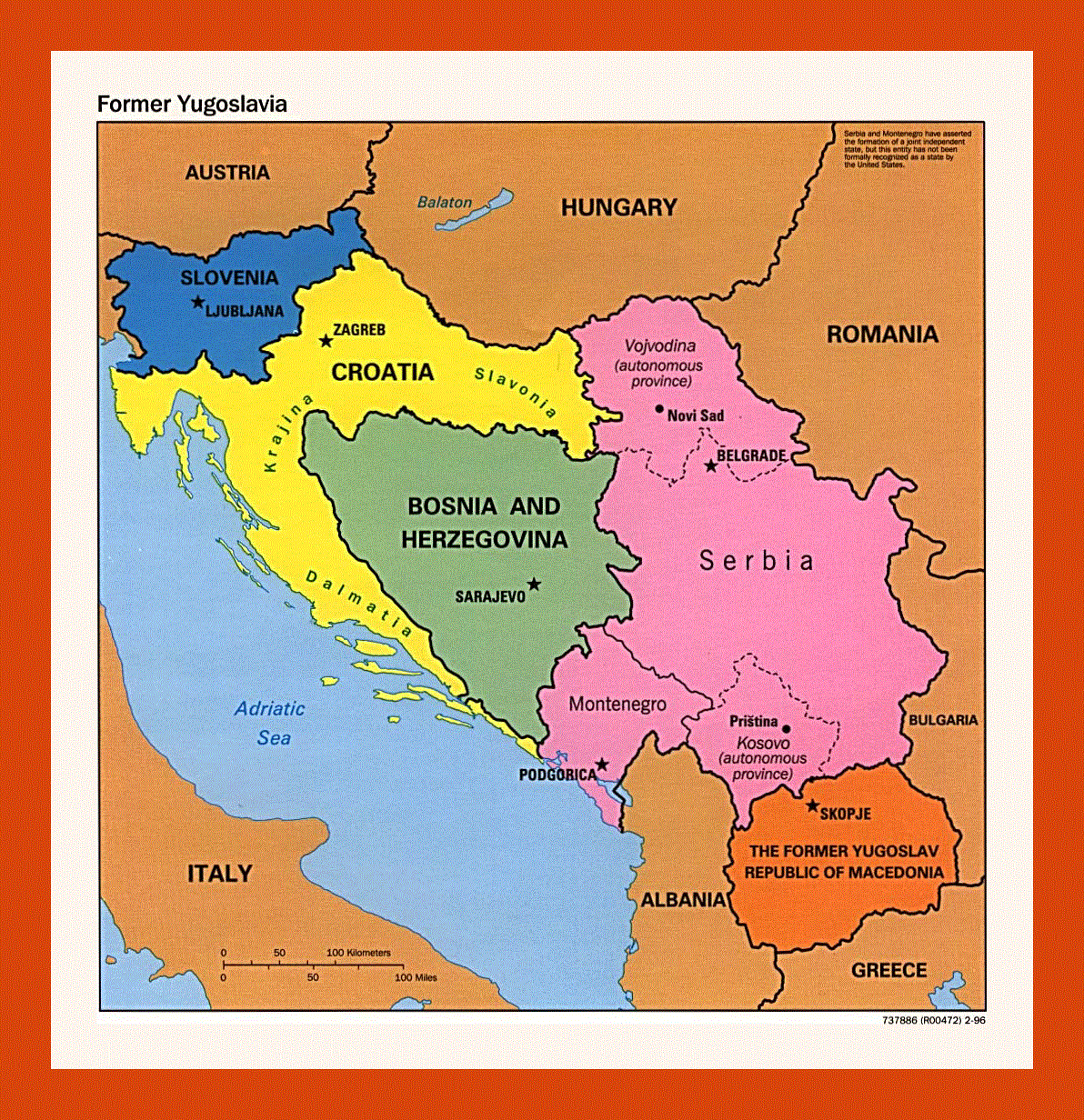 Yugoslavia Map Europe